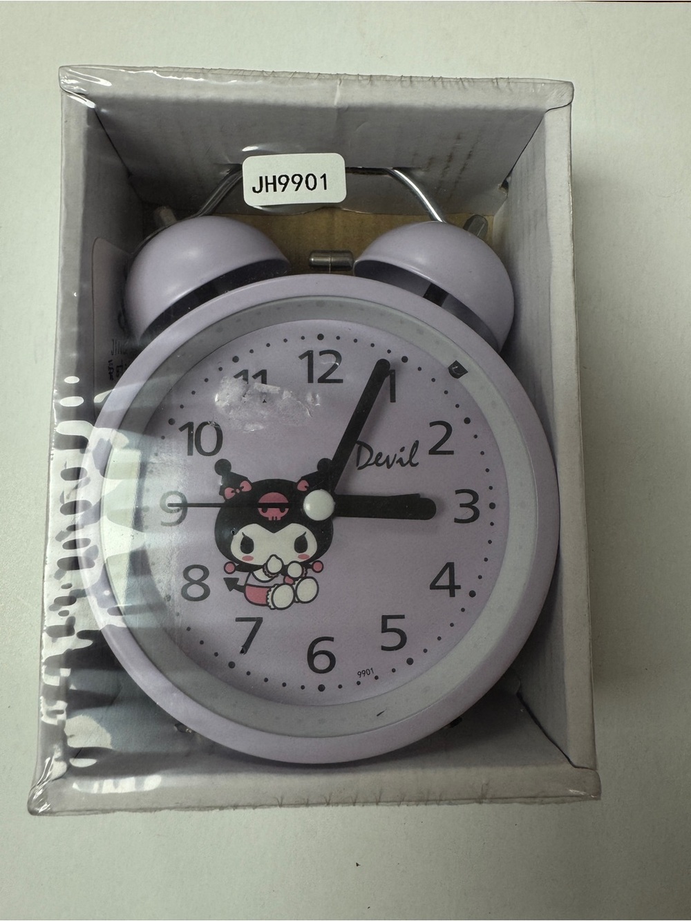 Kuromi Twin-Bell Alarm Clock - Cute Devil Design